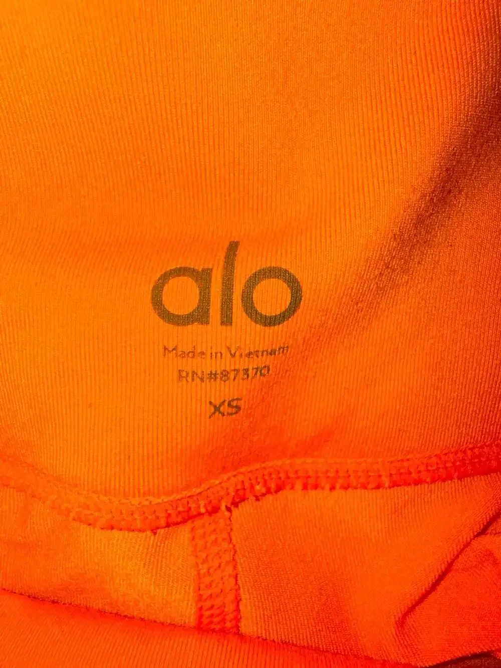Alo Yoga High-Waist Biker Shorts Orange XS
